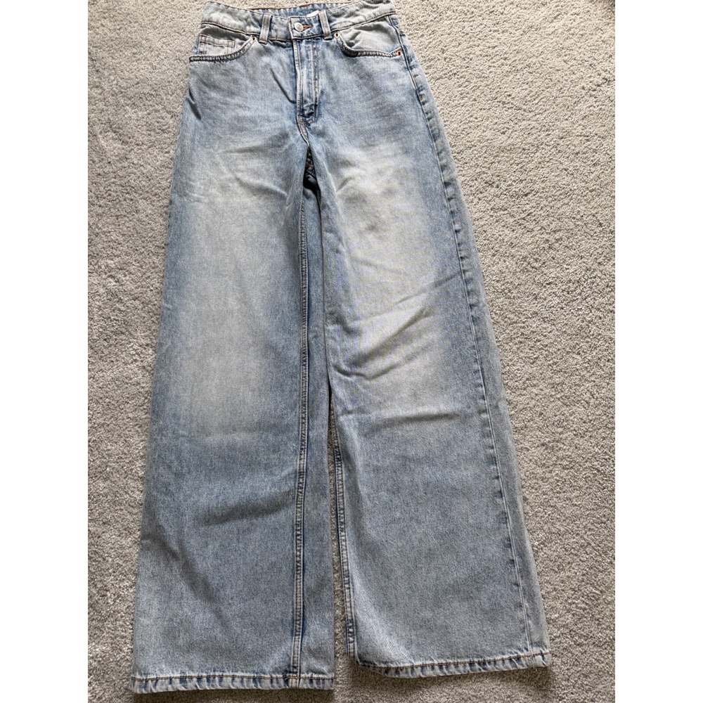H&M Light Wash Wide Leg Jeans